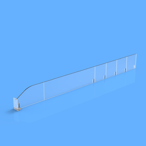 PET DIVIDER 50X485 MM (HXL), &quot;T&quot; FRONT 25X30 MM, BREAKING POINTS TO EVERY 50 MM