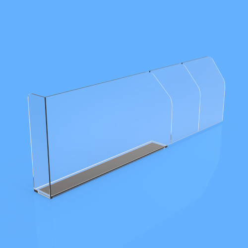 PET DIVIDER 80X255 MM, WITH &quot;L&quot; FRONT LEFT 20X50 MM, TWO BRAKING POINTS AT 155 MM OR 205 MM, MAGNETIC BASE