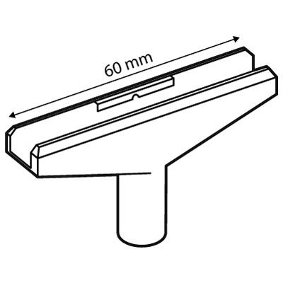 T-PIECE, 60 MM, FOR A6-A5 FRAMES AND 10 MM D TUBES